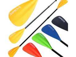 24Move Wassersport|Paddel Doppelpaddel 2in1 - SUP Stand Up Board- Kajak - Aluminium 230cm - Orange