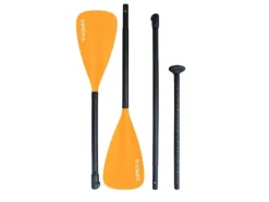 24Move Wassersport|Paddel Doppelpaddel 2in1 - SUP Stand Up Board- Kajak - Aluminium 230cm - Orange