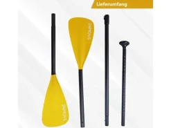 24Move Wassersport|Paddel Doppelpaddel 2in1 - SUP Stand Up Board- Kajak - Aluminium 230cm - Orange