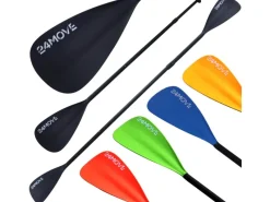 Paddel Doppelpaddel 2in1 - SUP Stand Up Board- Kajak - Aluminium 230cm - Schwarz*24Move Online