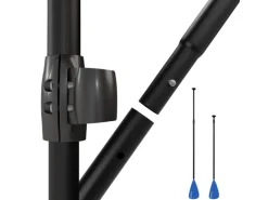 24Move Wassersport|Paddel Einzelpaddel - SUP Stand Up Board Stechpaddel - Aluminium 210cm - Blau