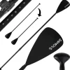 24Move Wassersport|Paddel Einzelpaddel - SUP Stand Up Board Stechpaddel - Aluminium 210cm - Schwarz