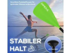 Paddel Einzelpaddel - SUP Stand Up Board Stechpaddel - Aluminium 210cm - Grün*24Move Sale
