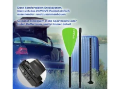 Paddel Einzelpaddel - SUP Stand Up Board Stechpaddel - Aluminium 210cm - Grün*24Move Sale