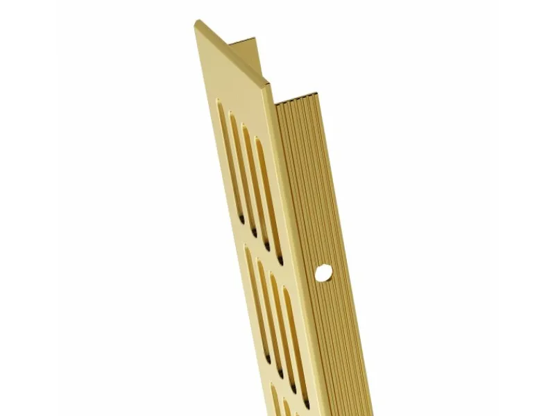 MS Beschläge Lüftungsgitter 60 x 400 mm Aluminium Gold Eloxiert*