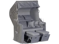 Natur24 Gartenstrandkorb Rustikal 255 Plus  2-Sitzer Grau Natur24 Gartenstrandkorb Rustikal 255 Plus 2-Sitzer Grau* Hot