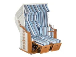 Natur24 Gartenstrandkorb Rustikal 250 Plus 2-Sitzer Kunststoffgeflecht Weiß* Discount