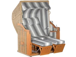 Natur24 Strandkorb Classic Halbliegemodell 2-Sitzer Naturoptik* Hot