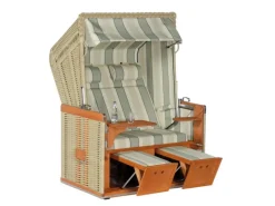 Natur24 Strandkorb Konsul Halbliegemodell 2-Sitzer Seegrasoptik* Hot