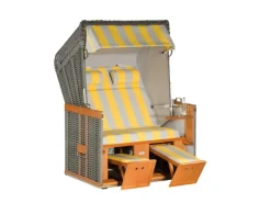 Natur24 Strandkorb Konsul Halbliegemodell 2-Sitzer Gelb* Best