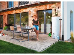 Garantia Regenwasser-Nutzung|Natura 2in1 Regenwasser-Behälter 350 l Weiß