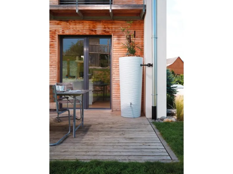 Garantia Regenwasser-Nutzung|Natura 2in1 Regenwasser-Behälter 350 l Weiß