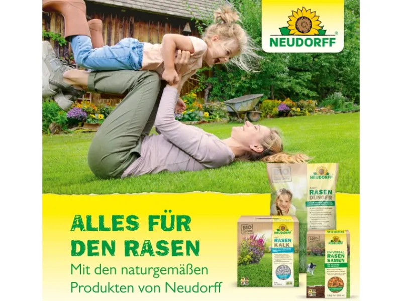 Neudorff Rasenwalze|Gartenwalze|Eisendünger Azet Rasengrün 250 ml