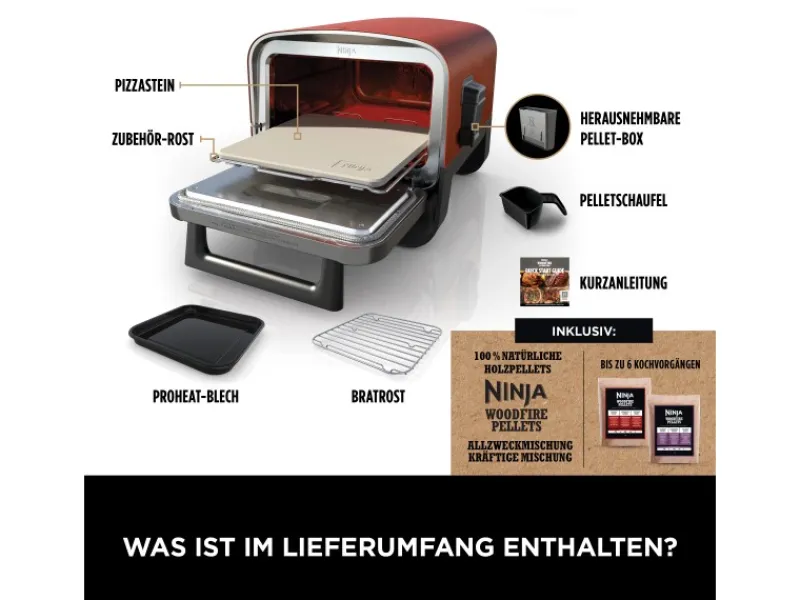 Ninja Smoker|Elektrogrills|Elektrischer-Pizzaofen & Smoker Outdoor OO101DE