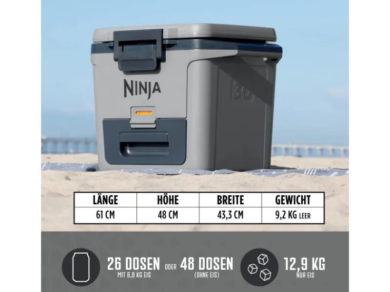 Kühlbox FrostVault FB131EUGY mit Trockenzone Schiefergrau 28 l*Ninja Online