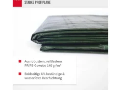 Noor Pool Abdeckung|Abdeckplane Profi 140 g/m² Gewebeplane 2 m x 3 m