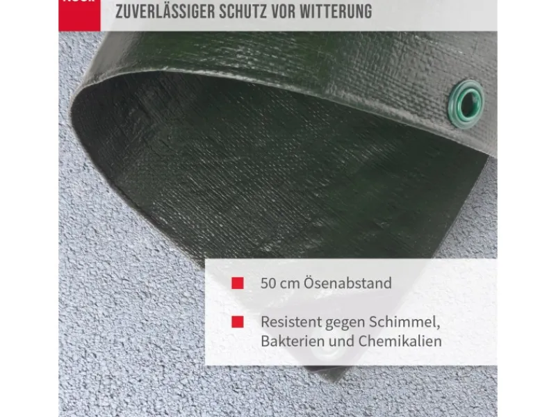 Abdeckplane Super 200 g/m² Gewebeplane 4 m x 6 m*Noor Online