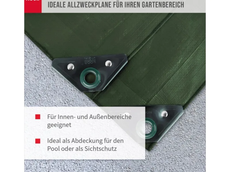 Abdeckplane Super 200 g/m² Gewebeplane 4 m x 6 m*Noor Online