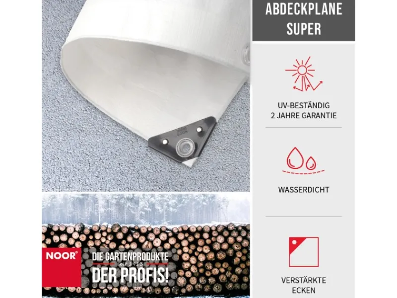 Abdeckplane Super 200 g/m² Gewebeplane 5 m x 8 m*Noor Hot