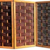 Paravent Deluxe Weide 3-teilig 180 cm x 180 cm x 5 cm Naturfarbe*Noor Outlet