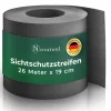 Novatool  PP 26m Rolle Sichtschutzstreifen für Doppelstabmattenzaun Anthrazit für 10 Reihen 1,1 mm   Glatt* Discount