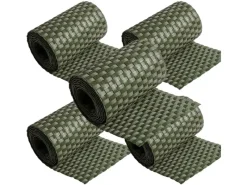 NYVI Balkonsichtschutz|Polyrattan Sichtschutzstreifen 255x19 cm 5 Rollen