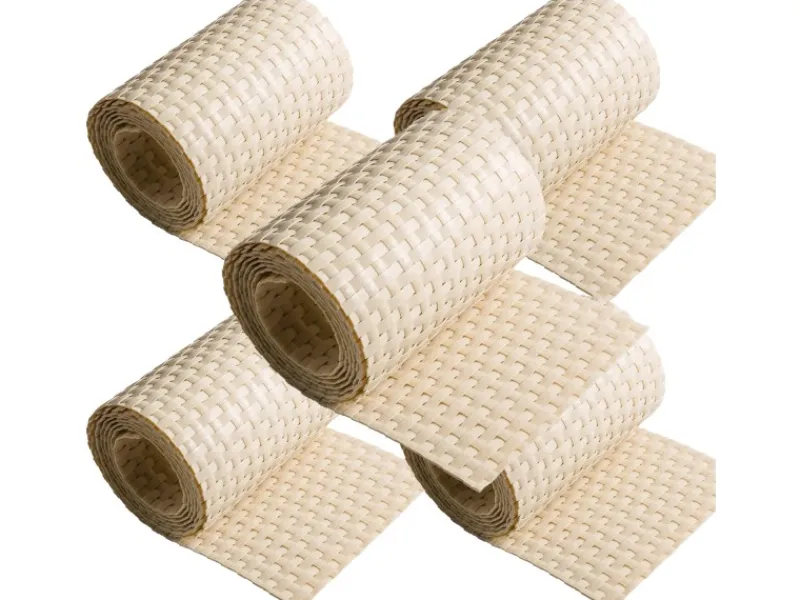 NYVI Balkonsichtschutz|Polyrattan Sichtschutzstreifen 255x19 cm 5 Rollen