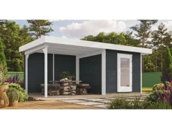 Holz-Gartenhaus Florenz Flachdach Lasiert 530 cm x 314 cm*OBI Outdoor Living Discount