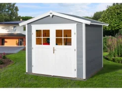 Kinder OBI Outdoor Living Kinder-Gartengeräte|Holz-Gartenhaus Monza Satteldach Lasiert 205 cm x 229 cm