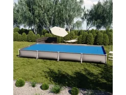 Pool Abdeckung|OK-Living Solarfolie Blau 800 cm Robuste 400 My Solarplane