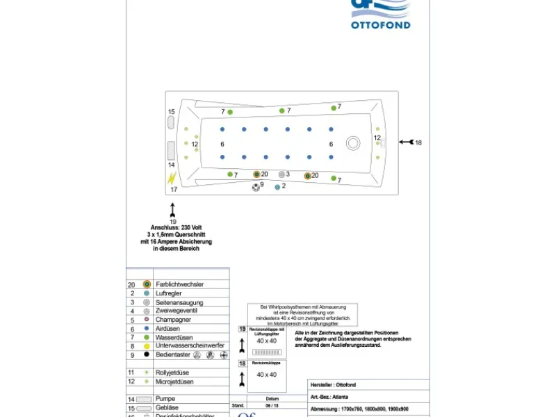 Ottofond Outdoor Whirlpools|Whirlpool-Komplettset Atlanta 190 cm x 90 cm Weiß
