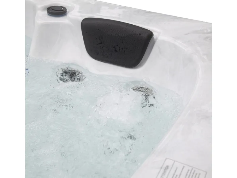 Home Deluxe Outdoor Whirlpools|Outdoor Whirlpool White Marble Pure ohne Treppe und Thermoabdeckung