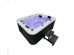 Home Deluxe Outdoor Whirlpools|Outdoor Whirlpool White Marble Pure ohne Treppe und Thermoabdeckung