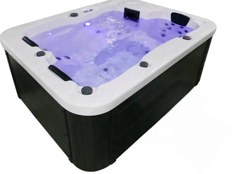 Home Deluxe Outdoor Whirlpools|Outdoor Whirlpool White Marble Pure ohne Treppe und Thermoabdeckung