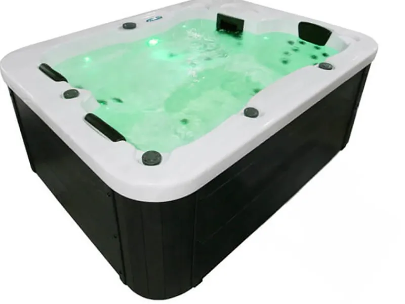 Home Deluxe Outdoor Whirlpools|Outdoor Whirlpool White Marble Pure ohne Treppe und Thermoabdeckung