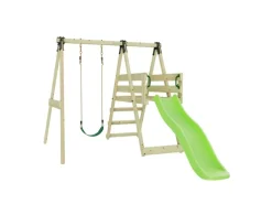 OutdoorToys Outdoor-Spielzeug|Gartenspielgeräte|Schaukel Orchidee aus Holz in Hellgrün mit Kinderschaukel