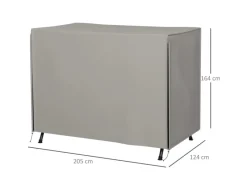 Abdeckung für Schaukel Polyester Grau 205L x 124B x 164H cm*Outsunny Sale