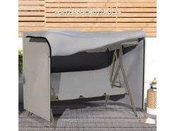 Abdeckung für Schaukel Polyester Grau 205L x 124B x 164H cm*Outsunny Sale