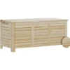 Outsunny Auflagenboxen|Auflagenbox Tannenholz Naturholz 110L x 50B x 50H cm