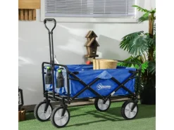 Bollerwagen Faltbar 360 Grad 93 x 49 x 75-100 cm*Outsunny New