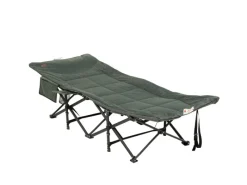 Feldbett Campingbett Campingliege Klappbett mit Becherhalter Grau*Outsunny