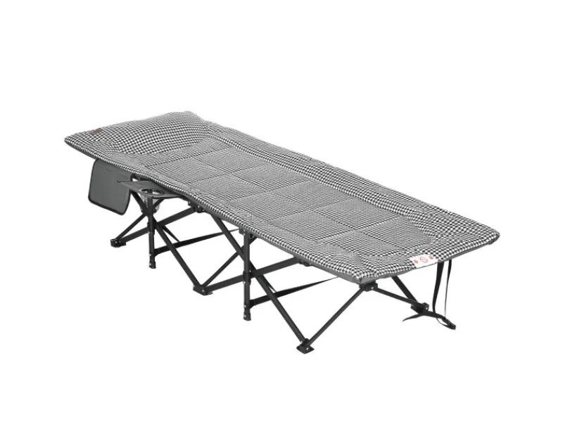 Feldbett mit Becherhalter und Tasche Schwarz*Outsunny Sale