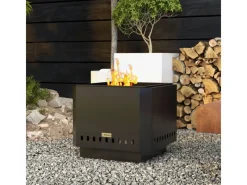 Feuerschale Metall Schwarz 48L x 48B x 41H cm*Outsunny Hot