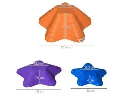 Outsunny Outdoor-Spielzeug|Flusssteine 6-tlg. Rutschfest Belastbar für 3-8 Jahre