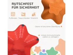 Outsunny Outdoor-Spielzeug|Flusssteine 6-tlg. Rutschfest Belastbar für 3-8 Jahre