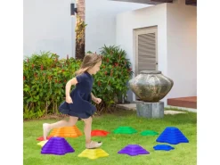 Outsunny Outdoor-Spielzeug|Flußsteine 11ER für Kleinkinder Innen- und Außenbereiche Stapelbar