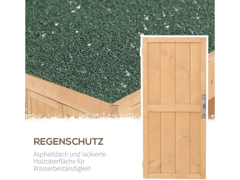 Gartenschrank mit 2 Fächern Tannenholz 74 x 43 x 88 cm*Outsunny