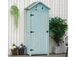 Gartenschrank mit Fenster 77 x 54,2 x 179 cm*Outsunny Hot