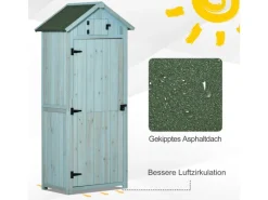 Gartenschrank mit Fenster 77 x 54,2 x 179 cm*Outsunny Hot