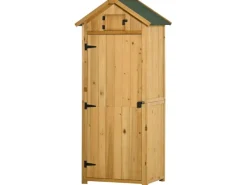 Outsunny Gartenschränke|Gartenschrank mit 4 Ablageflächen 77 x 54,2 x 179 cm